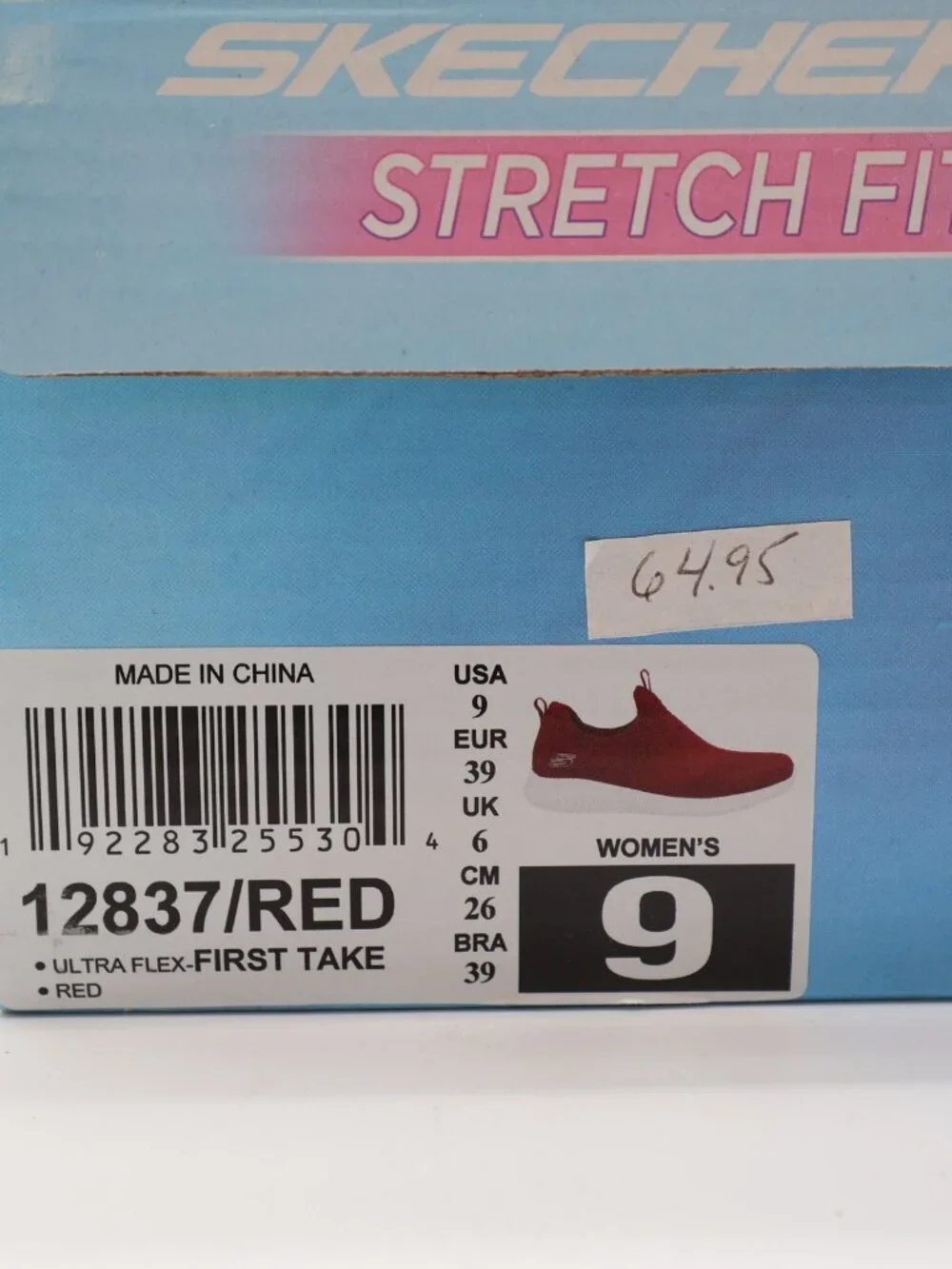 Skechers Ultra Flex First Take Women's Red Slip-On Sneakers Size 9